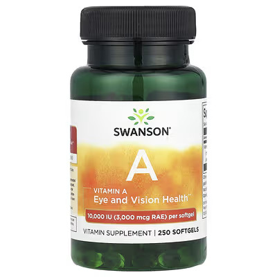 Swanson Vitamin A 10,000 IU (3,000 mcg RAE) ,250 Softgels