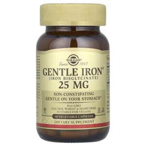 Solgar Gentle Iron 25 mg ,90 Vegetable Capsules